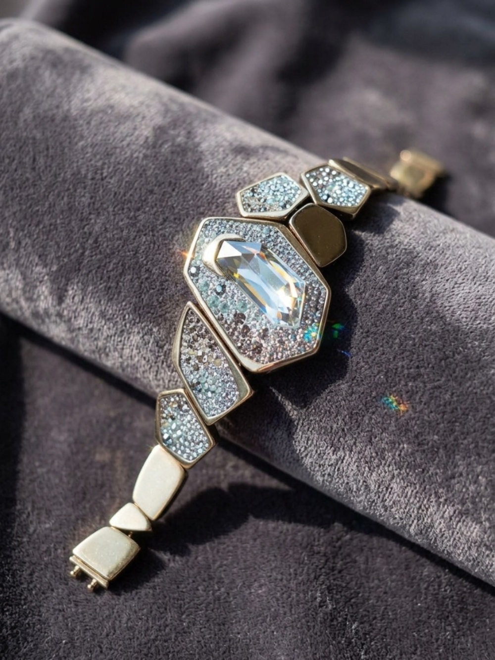 ✨ Swarovski "Rapture" Crystal Geometric Statement Bracelet ✨